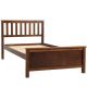 URTR Walnut Twin Size Platform Bed Frame, Wooden Platform Bed with Headboard, Twin Platform Bed with Wood Slat Support T-01020-D