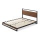 Zinus Suzanne 59.5 in. W Chestnut Brown Queen Bamboo and Metal Frame Platform Bed OLB-IRPBH-14Q
