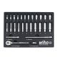 Wiha 1/4 in. Socket Tray Set - Metric (27-Piece) Drive Professional 33395