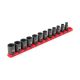 TEKTON 3/8 in. Drive 12-Point Impact Socket Set (12-Piece) (8-19 mm) - Rails SID91110