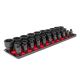 TEKTON 1/2 in. Drive 6-Point Impact Socket Set (31-Piece) (8-38 mm) with Rails SID92104