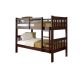Donco Kids Brown Cappuccino Twin Over Twin Mission Bunk Bed 1010-3TTCP