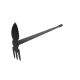 DeWit 24.5 in. L Handle 32 in. L 3-Tine Cultivator with Heart Shaped Long Handle Hoe 31-4603