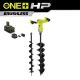 RYOBI ONE+ HP 18V Brushless Cordless Earth Auger with 4 in. and 6 in. Bit with 4.0 Ah Battery and Charger P2930-AC4DRT