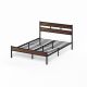 Zinus Roman Brown Bamboo and Metal King Platform Bed Frame ZU-FBOBH3-39K
