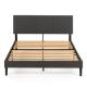 Zinus Cambril Gray Frame King Upholstered Platform Bed with Sustainable Bamboo Slats ZU-FPPBC1-38K