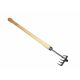 DeWit 22 in. L Handle 24 in. L Drop Grip 5-Tine Hand Rake- Cultivator 31-8736