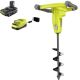 RYOBI ONE+ 18V Cordless Earth Auger with 3 in. Bit, 2.0 Ah Battery and Charger P29160
