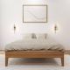 Brown, Wood Frame, Full-Size Platform Bed, Matte Pecan WL130221-187