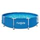 Funsicle 12 ft. Round 30 in. Deep Metal Frame Above Ground Swimming Pool with Pump, Blue P2001230A
