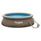 Funsicle QuickSet Ring Top Designer 10 ft. Round 30 in. Deep Inflatable Pool, Brown Basketweave P1N01030A
