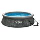 Funsicle QuickSet Ring Top Designer 10 ft. Round 30 in. Deep Inflatable Pool, Dark Herringbone P1A01030A