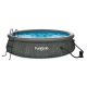 Funsicle QuickSet Ring Top Designer 14 ft. Round 36 in. Deep Inflatable Pool, Dark Herringbone P1A01436E