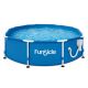 Funsicle 8 ft. Round 30 in. Deep Metal Frame Above Ground Pool with Pump, Blue P2000830A