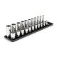 TEKTON 1/2 in. Drive 12-Point Socket Set with Rails (3/8 in.-1 in.) (22-Piece) SHD92210