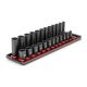 TEKTON 3/8 in. Drive 12-Point Impact Socket Set with Rails (8 mm-19 mm) (24-Piece) SID91213