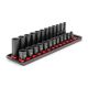TEKTON 3/8 in. Drive 6-Point Impact Socket Set with Rails (8 mm-19 mm) (24-Piece) SID91209