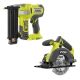 RYOBI ONE+ 18V 18-Gauge Cordless AirStrike Brad Nailer with ONE+ 18V Cordless 5 1/2 in. Circular Saw (Tools Only) P321-PCL500B