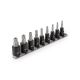 TEKTON 1/2 in. Drive Triple Square Impact Bit Socket Set with Rail, 9-Piece (M6-M12, MT14-MT18) SIB92103