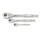 GEARWRENCH 1/4 in., 3/8 in., and 1/2 in. Drive 90-Tooth Quick Release Teardrop Ratchet Set (3-Piece) 81310T