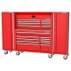 Husky Modular Tool Storage 92in. W Standard Duty Red Mobile Workbench Cabinet w/ 52in. W Top Chest and (2) 20 in. Side Lockers H52MODSUITE4RED