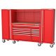 Husky Modular Tool Storage 92 in. W Standard Duty Red Mobile Workbench Cabinet with Pegboard and (2) 20 in. Side Lockers H52MODSUITE6RED