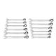 GEARWRENCH Metric 12-Point 90-Tooth Reversible Ratcheting Wrench Set with Wrench Roll (12-Piece) 86628