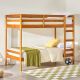 Welwick Designs Caramel Twin Over Twin Modern Wood Bunk Bed HD9944