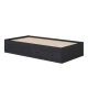 SAUDER Cottage Road Black Engineered Wood Frame Twin Size Platform Bed with Storage Drawers 433737