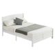 Karl home White Wood Frame Full Platform Bed 731569696617