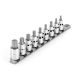 TEKTON 1/2 in. Drive Torx Bit Socket Set with Rail, 9-Piece (T30-T80) SHB92107