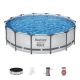 Bestway Steel Pro MAX 14 ft. x 14 ft. Round 3.5 ft. DMetal Frame Pool Set 56948E-BW