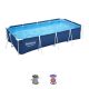 Bestway Steel Pro 13 ft. x 32 in. Rectangular Above Ground Swimming Hard Side Pool, Blue 56425E-BW