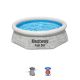 Bestway 8 ft. x 2 ft. Round 24 in. Inflatable Pool with Filter Pump 57510E-BW