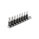 TEKTON 3/8 in. Drive Triple Square Impact Bit Socket Set with Rail, 8-Piece (M4-M12) SIB91104