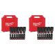 Milwaukee SHOCKWAVE 1/2 in. Drive Metric Deep Well 6 Point Impact Socket Set (28-Piece) 49-66-7014-49-66-7014
