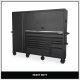 Husky 62 in. W x 24 in. D Heavy Duty 10-Drawer Mobile Workbench Combo Hutch and Side Locker in Matte Black HOGS8610BB1S