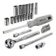 Zero Degree 27-Piece 1/4 in. Drive Metric Tool Set with Gearless Ratchet 38129