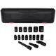 Milton 1/2 in. Drive Shallow 11-30 mm Metric Impact Socket Set with Universal Joint and Extension Bars (17-Piece) 1300-SS-06