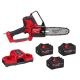 Milwaukee M18 Fuel 18V Brushless 8 in. Hatchet Pruning Saw with (3) Forge XC 8.0 Ah Battery, Dual Bay Simultaneous Super Charger