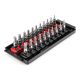 TEKTON 1/4 in. Drive Hex Bit Socket Set with Rails, 21-Piece (5/64-5/16 in., 2-8 mm) SHB90203