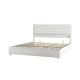 JAYDEN CREATION Lazaro White Wooden Queen Platform Bed with USB Charging Ports and Storage Z6BDKR0352-Q-WTE