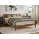 AFI Orlando Light Toffee Natural Bronze Solid Wood Frame Queen Foundation Panel Bed AR814103T