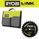 RYOBI LINK Accessory Organizer with 7-1/4 in. x 24 Teeth Carbide Thin Kerf Circular Saw Blade (4-Piece) STM312-A067401
