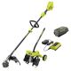 RYOBI 40V 15 in. Expand-It Cordless Battery Attachment Capable String Trimmer & Tiller with 4.0 Ah Battery and Charger