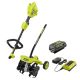 RYOBI 40V Expand-It Cordless Battery Attachment Capable Powerhead Kit & Tiller with 4.0 Ah Battery and Charger