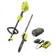 RYOBI 40V Expand-It Cordless Battery Attachment Capable Powerhead Kit & Pole Saw with 4.0 Ah Battery and Charger