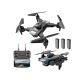 Lukyamzn RC Foldable Quadcopter Helicopter Drone with HD Dual Camera 3 Battery and Wi-Fi FPV 360-Degree Obstacle Avoidance, Black SA17-227B073