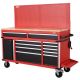 Milwaukee High-Capacity 61 in. W x 22 in. D 11-Drawer Mobile Workbench Cabinet with Solid Wood Top and Pegboard 48-22-8562
