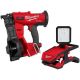 Milwaukee M18 FUEL 18-Volt Lithium-Ion Brushless Cordless Coil Roofing Nailer w/ M18 Rover LED Clamping Flood Light 2909-20-2358-20